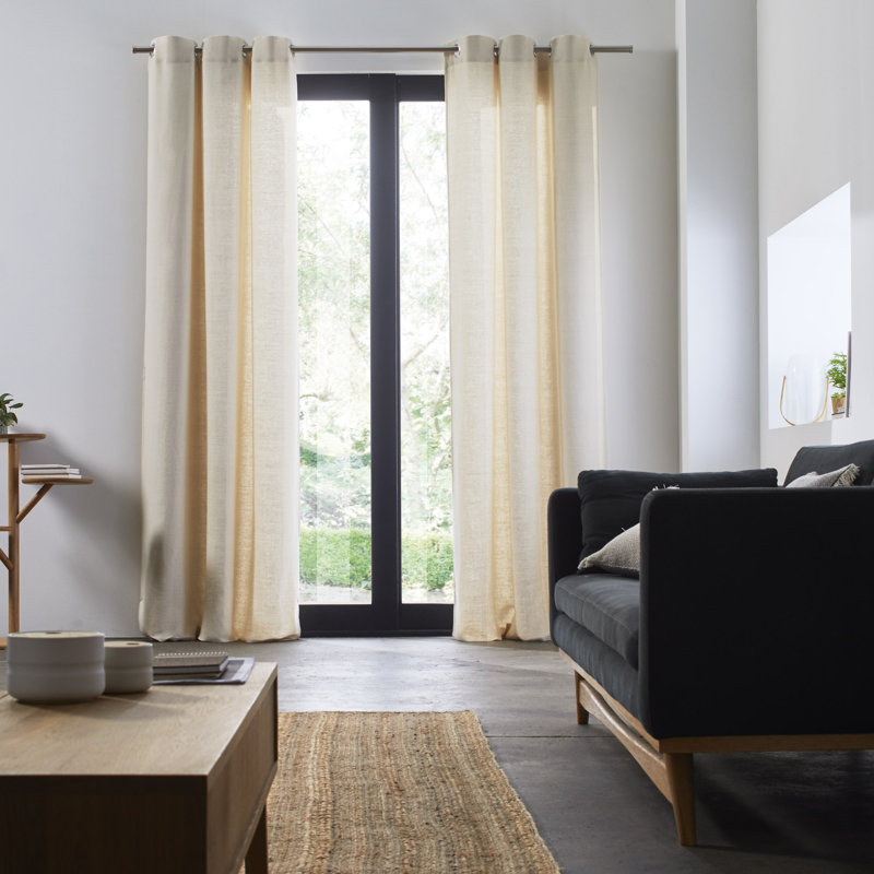 Lindview Linen Room Darkening Single Curtain Panel, 350 W x 275 D cm