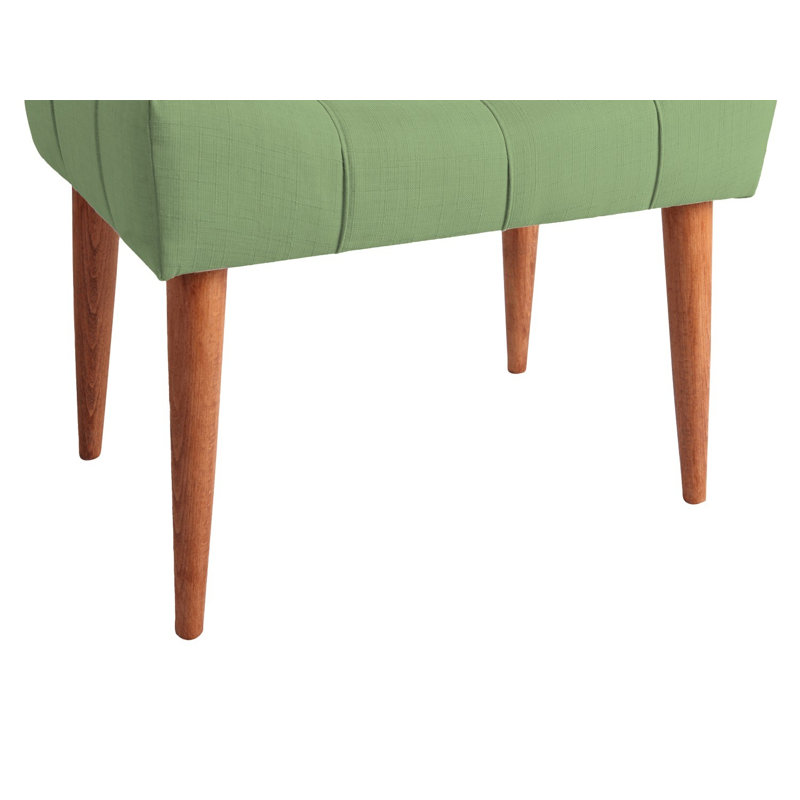 Élégant pouf vert pétrole avec structure en bois massif de 22,8 po x 17,7 po x 15,7 po | Tissu doux en 100% polyester, mousse 32% pour plus de confort | Pieds en bois faciles à nettoyer et durables | Accent parfait pour le salon et la chambre à coucher