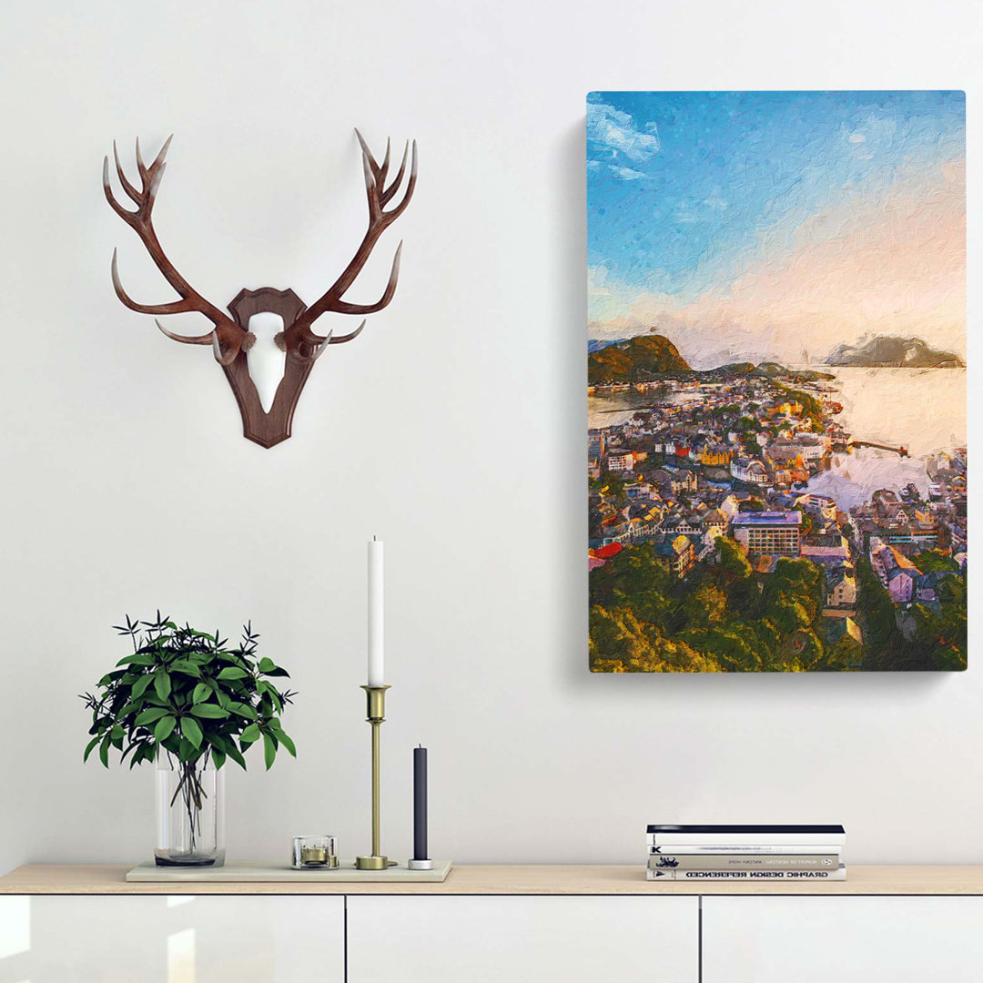 Alesund in Norway - Wrapped Canvas