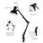 31.5" Multi-Jointed Desk Lamp With Metal Clip, Rotary Switch On Lampshade, Adjustable Swing Arm
