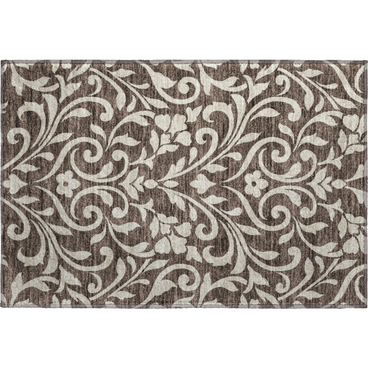 Premium Machine Washable Prisco Chocolate Rug