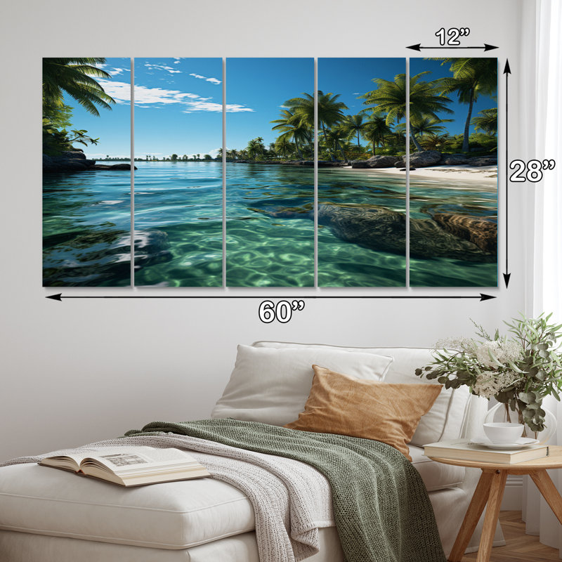 USA Florida Keys Escape Tropical Water - ensemble de décorations murales en métal USA