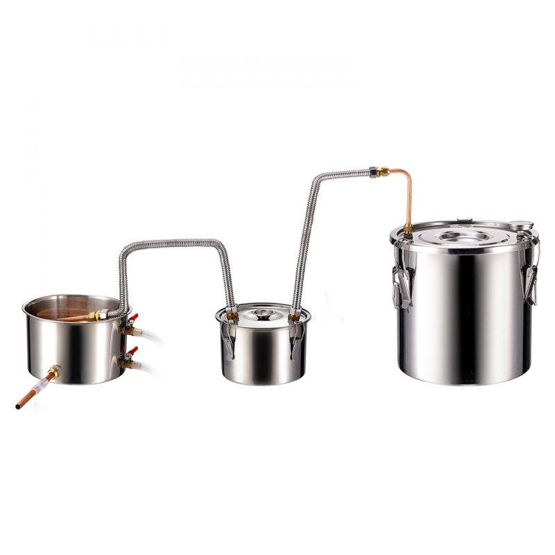 Distillateur pour boissons alcoolisées avec baril et pompe à eau 8W Moonshine, 5 gallons
