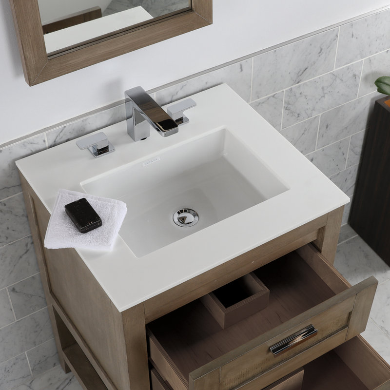 Stile 24'' W Vanity Top, 4" Centers, Ash