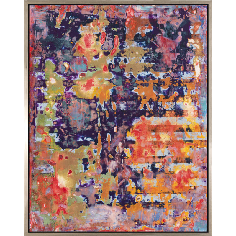 Linear Logic - peinture sur toile à cadre flottant, H 60 po x l 48 po
