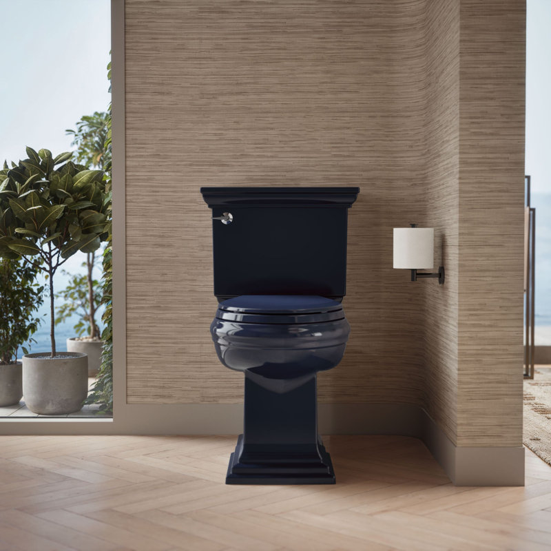 Lustra with Quick-Release Hinges Toilet Seat, Navy, Elongated