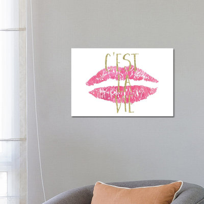 «C'est La Vie» par Ruby and B - reproduction d'art textuel sur toile tendue