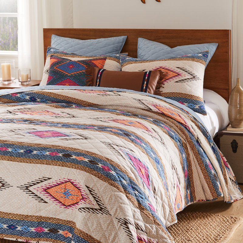 Ensemble de courtepointe 2 pièces Greeny Home Fashions Cheyenne Spirit, 68 x 88 pouces