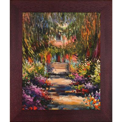 Peinture sur toile, "Garden Path at Giverny"