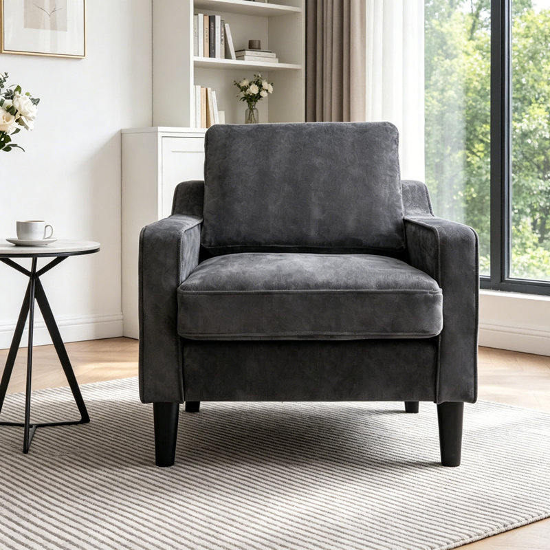 Fauteuil d'appoint rembourré, Grey