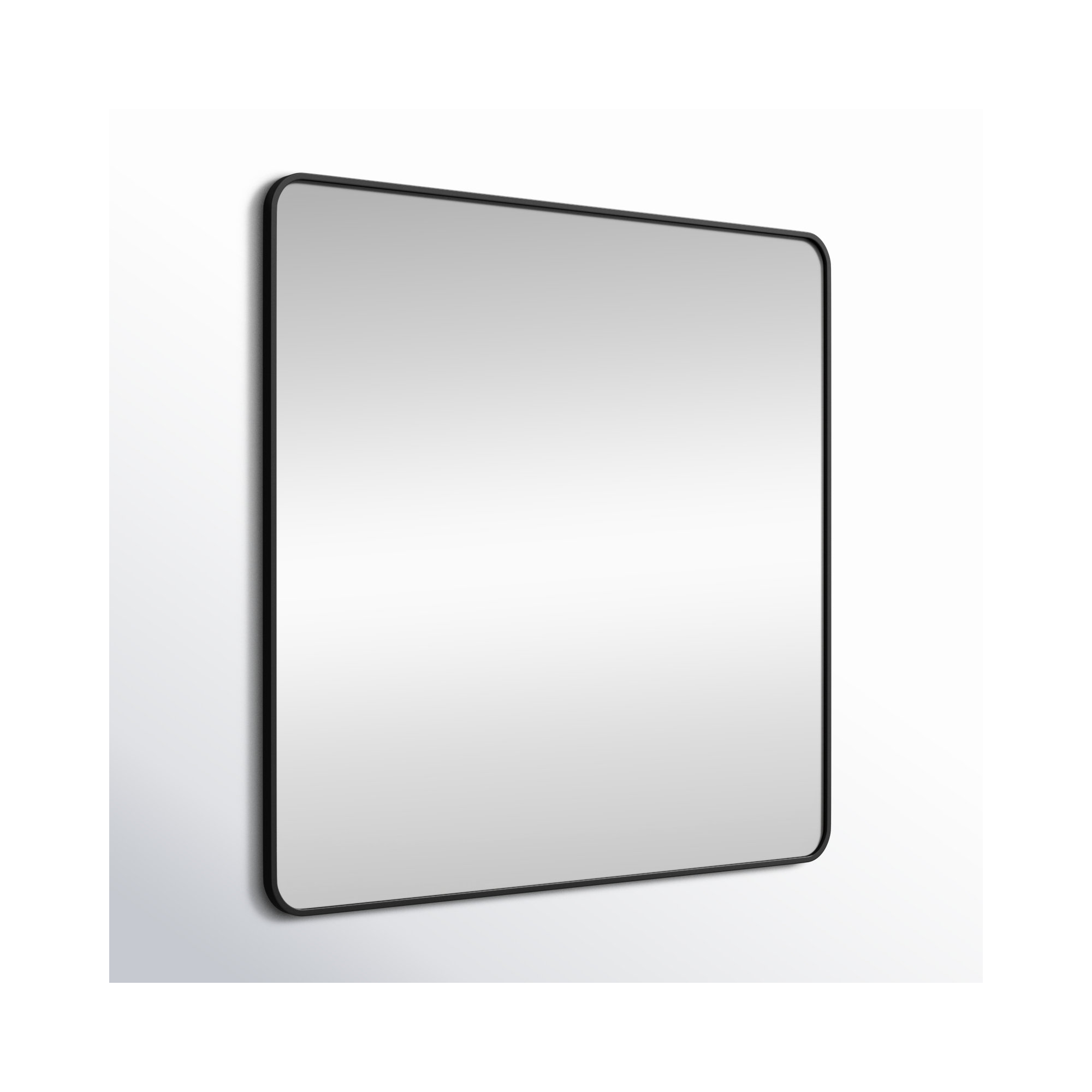 Metal Square Wall Mirror, Black, 42"  x 42" 