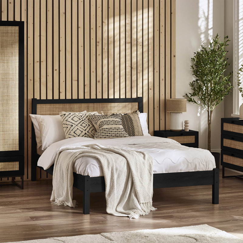 Padstow Bed, Black, UK King (150 x 200 cm)