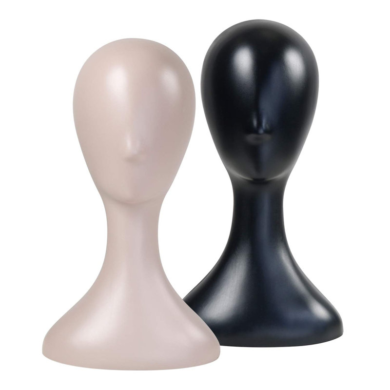 Tête de mannequin professionnel en plastique 16 pouces Studio Limited (noir)