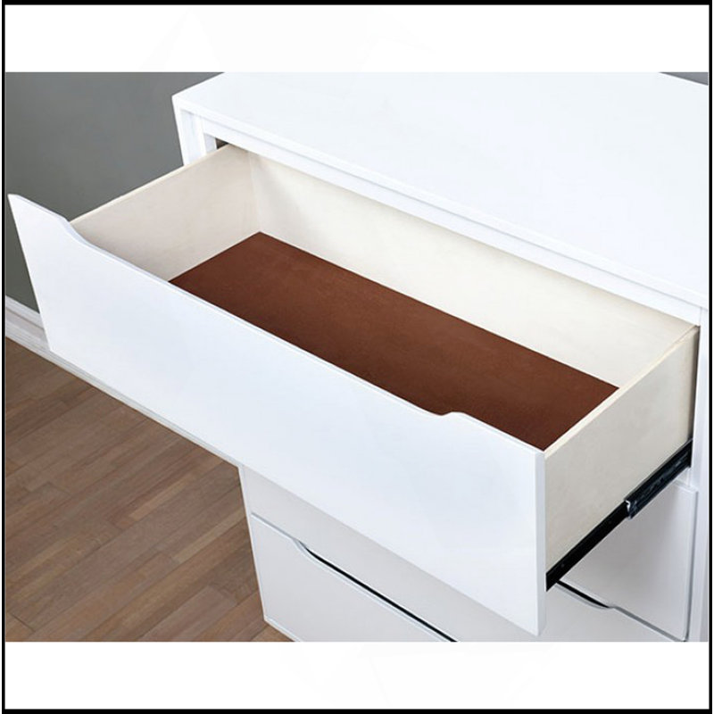 Table de chevet de style Mid-Century moderne de couleur blanche 1pc