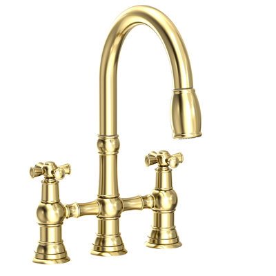 Jacobean Pull Down Kitchen Bridge Faucet