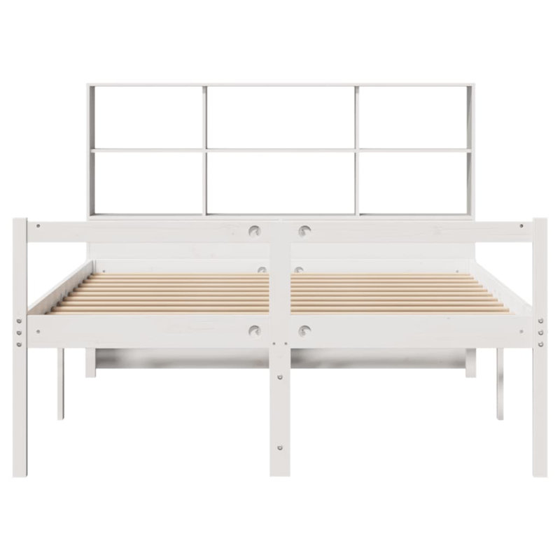 28-15 Solid Wood Bed, 160 x 200 cm, White