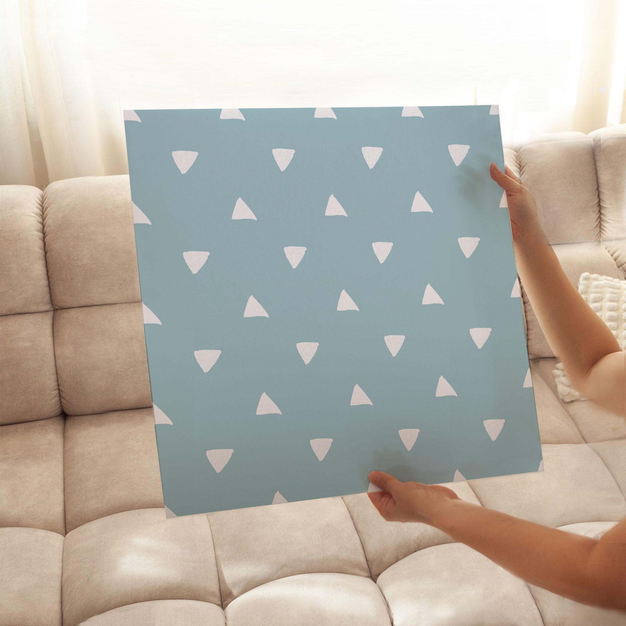 Ebern Designs Abstract Dusty Blue Pattern I Modern Unframed Art Print ...