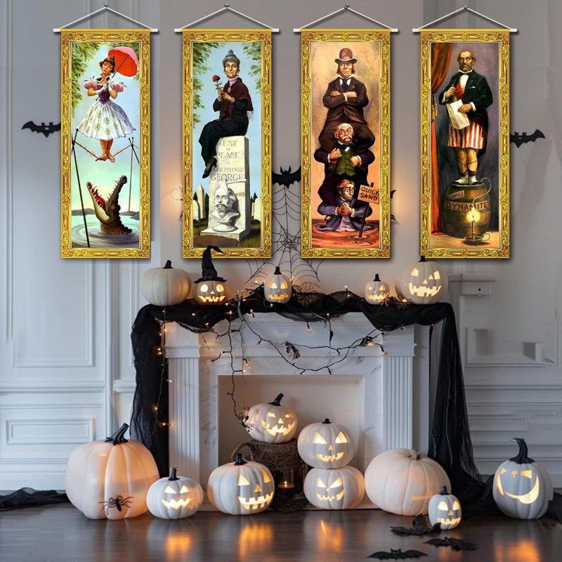 Halloween Decorations 4 PCS Haunted Mansion