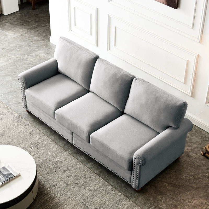 Grey Fabric With Storage And Strong Metal Frame High Foam In