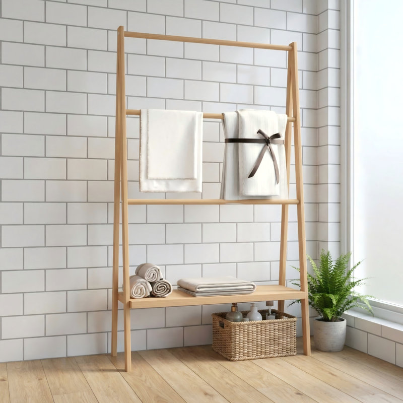Anantram Wood 3 Freestanding Towel Stand