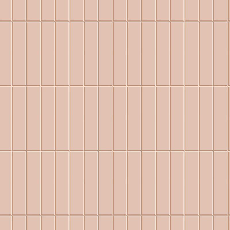 Tall Tiles - Soft Blush Wallpaper, Self-adhesive, Soft Blush