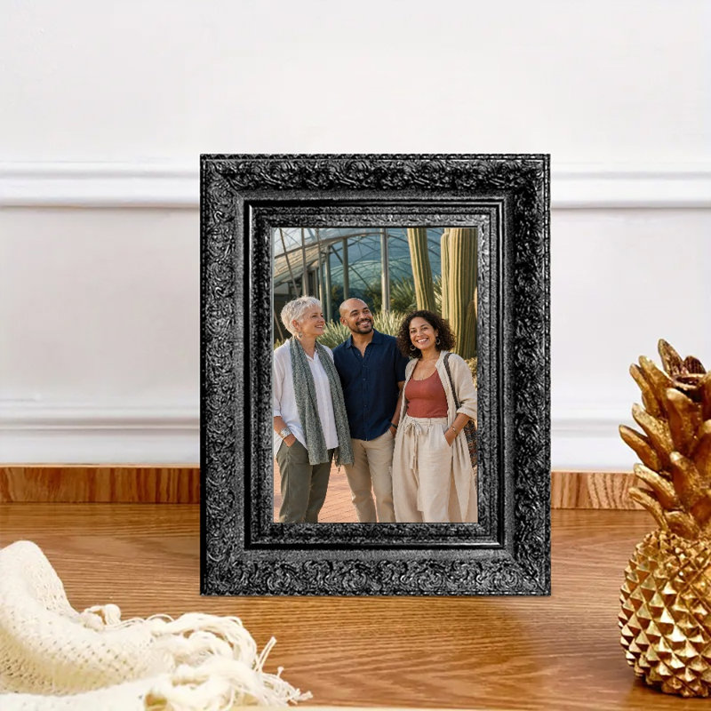 Cadre photo noir 1PC 8 po x 10 po avec fixation murale ou de table