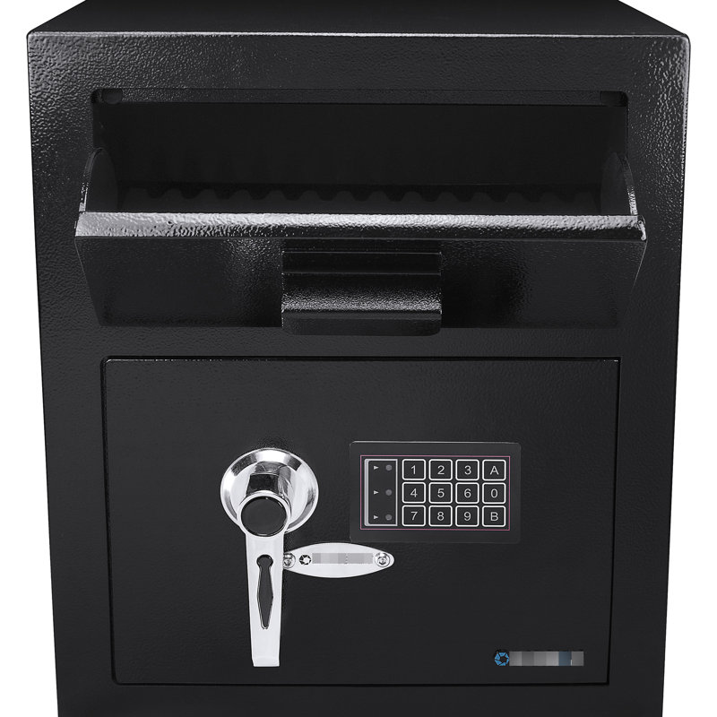 Coffre-fort numérique de 1,1 pi³ pour le courrier, en acier, sécurisé, avec verrouillage à 2 codes PIN pour espèces et codes PIN.