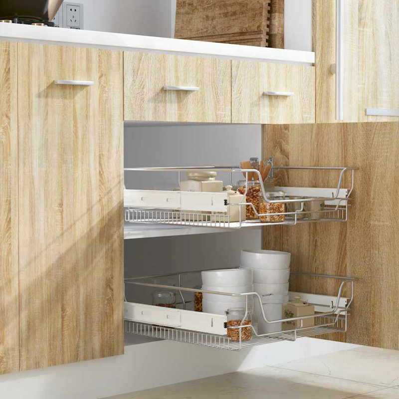 Rangement coulissant pour armoire vidaXL, H 5,1 po x l 23,6 po x P 18,1 po