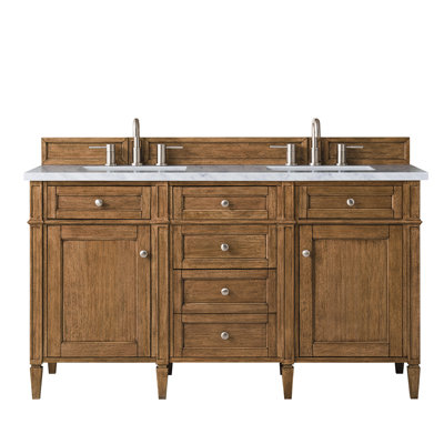 Brittany 60" Double Vanity W/FreePower Wireless Charger