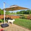 Parasol rectangulaire en porte-à-faux à roulettes 132 po x 108 po, beige-93581371