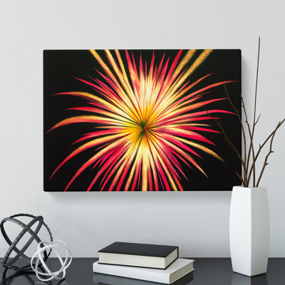 Glowing Fireworks - Wrapped Canvas