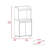 Kitchen Kart, Double Door Cabinet, One Open Shelf, Two Interior Shelves