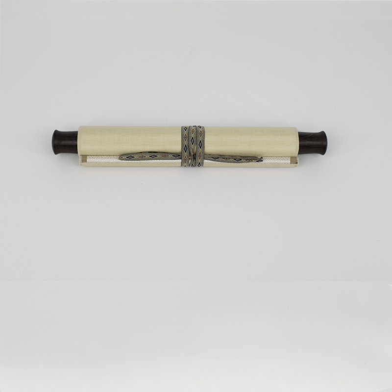 Lotus in Wind - Asian Botanical Painting Hanging Scroll