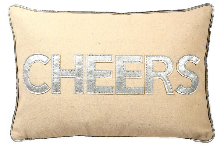 Patchwork Throw Pillow, Silver, Down