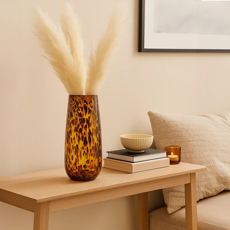 Gatliff Glass Table Vase, Brown/Orange, 38cm H x 17cm W x 17cm D