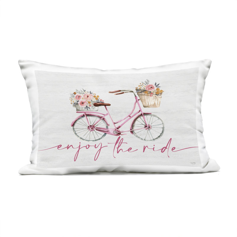 Coussin extérieur Enjoy The Ride, imprimé par Lux + Me Designs, 14 x 7 x 20