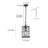Baconton 1- Light Crystal Matte Black Pendant Light