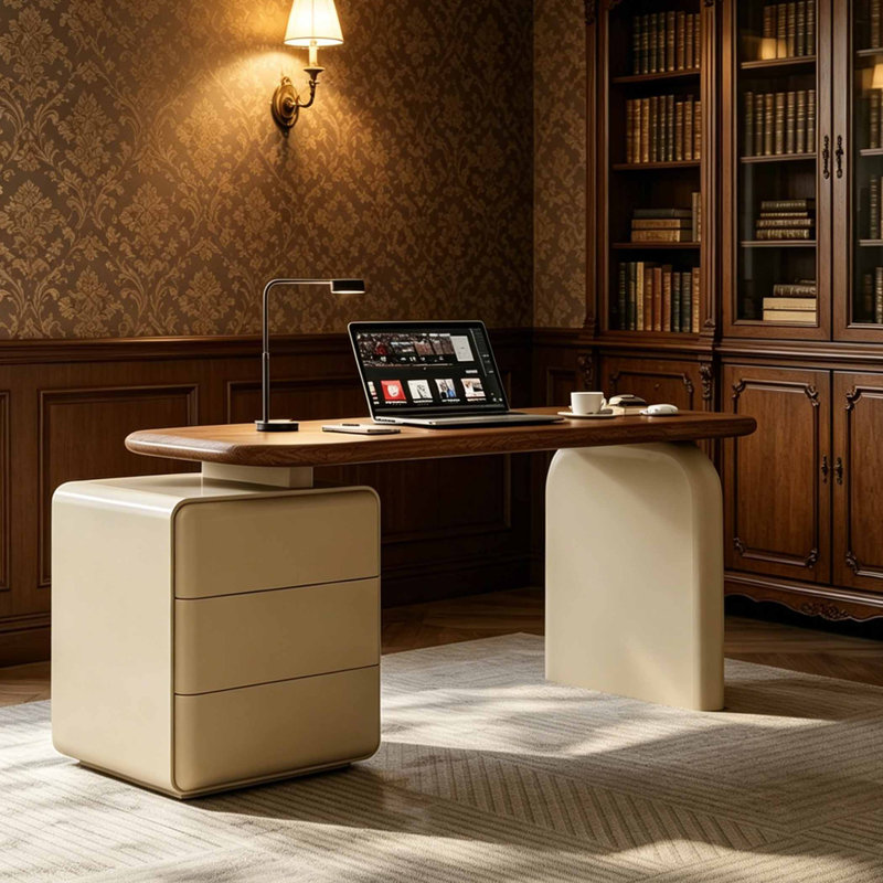 Bureau de style américain, 29.53" H x 78.74" W x 27.56" D