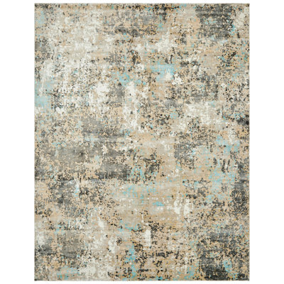 Abstract Area Rug in Beige