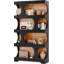 Tablette de rangement en S 71,26 "à 4 niveaux pour salon, bureau, chambre à coucher