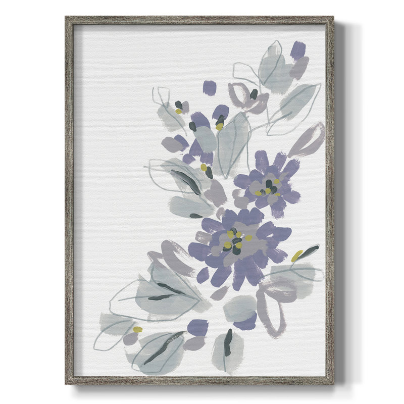 Periwinkle Patch II, reproduction encadrée - bois massif, H 11 po x l 9 po