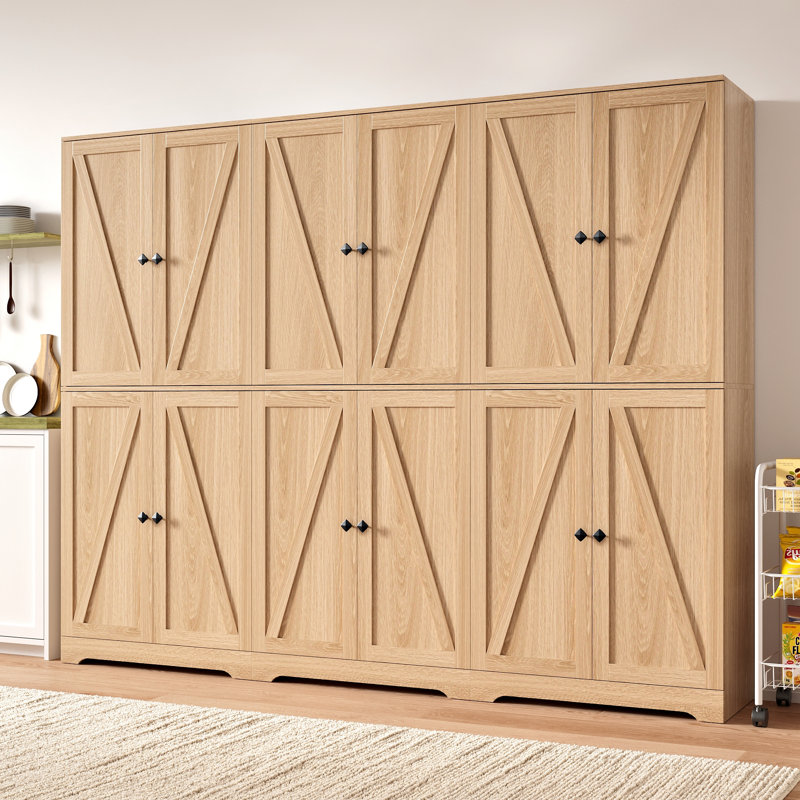 Armoire de rangement 72 po, Chêne