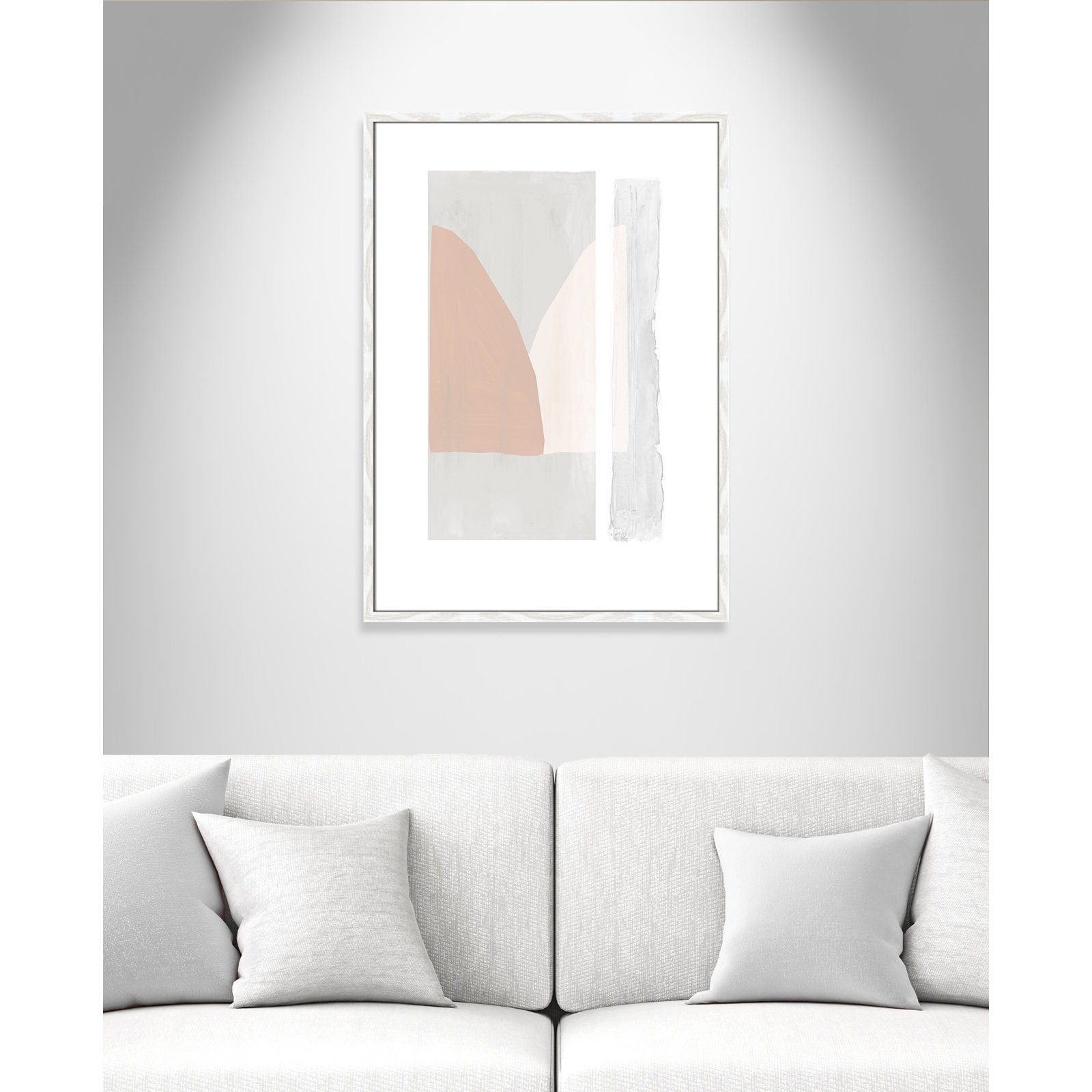 Soft and Light - Painting Print, White Wood Framed Paper, 35.5" H x 25.5" W x 0.75" D