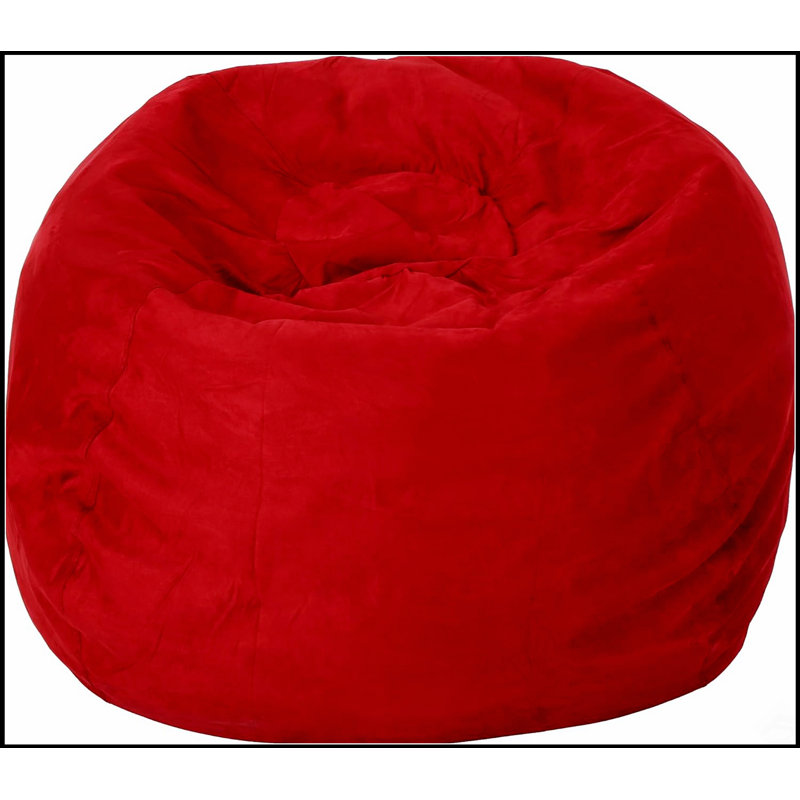 5-Foot High-Density Shredded Foam Bean Bag Chair For Kids And Adults, With Removable Microsuede Cover, Ideal For Reading And Lounging