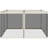 Outsunny Universal Replacement Mesh Sidewall Netting For Patio Gazebos And Canopy Tents With Zippers, (Sidewall Only)
