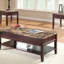 Table de cocktail à plateau relevable en bois avec finition cerisier foncé 1pc
