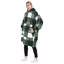 Plaid Oversized Wearable Blanket Hoodie Sweatshirt, Comfortable Sherpa Lounging Pullover-10625453