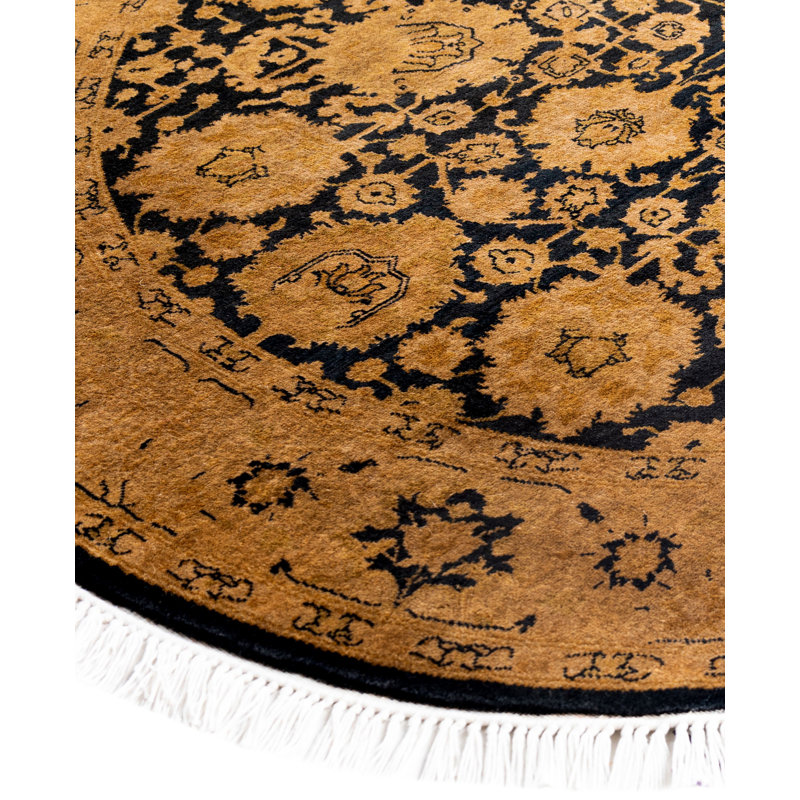Overdyed One-of-a-Kind 4' 1" X 4' 1" Hand Knotted Area Rug