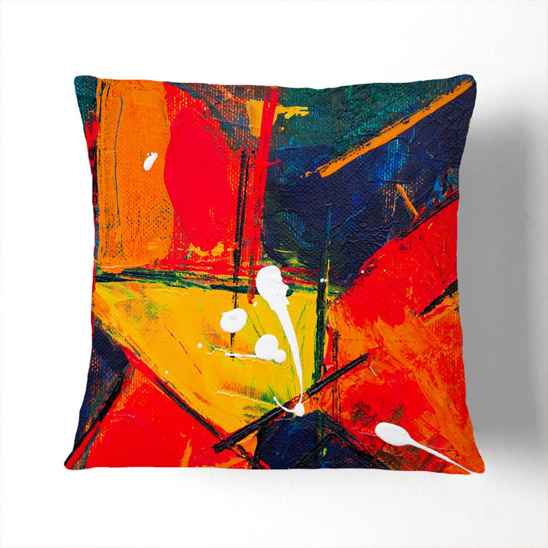 Abstract Square Throw Cushion, Stone, 55 x 55 cm