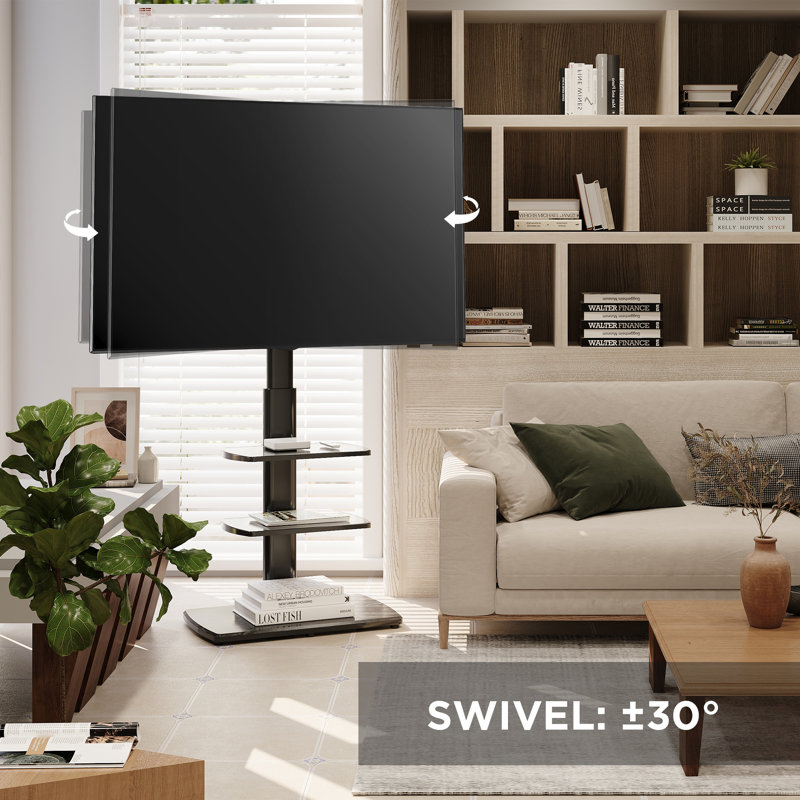 Support pour écrans multiples de 33 à 50 po avec tablettes E Series Fitueyes, Noir